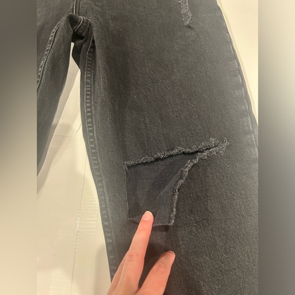 Abercrombie & Fitch 90s Straight Ultra High Rise Jeans Women’s 29 Short Black - Picture 7 of 14